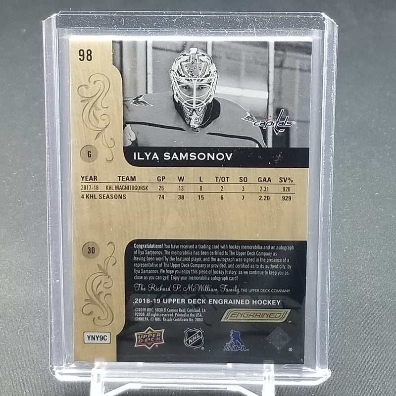 2018 UPPER DECK ENGRAINED - I. SAMSONOV - #98 - #'D/65 - RELIC - AUTOGRAPH - RC