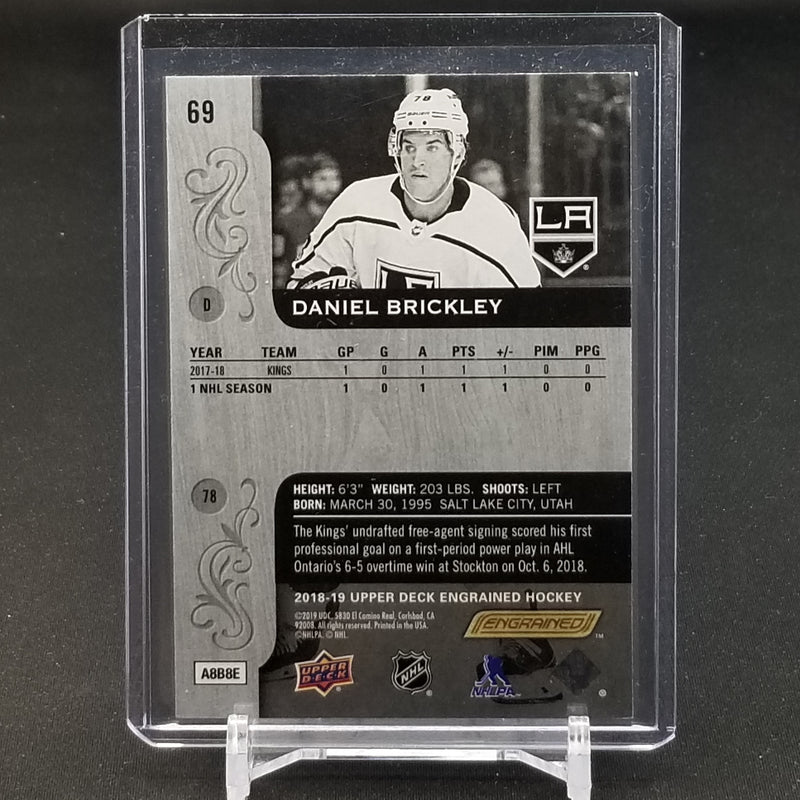 2018 UPPER DECK ENGRAINED - BLACK - D. BRICKLEY - #69 - #'D/49 - RC