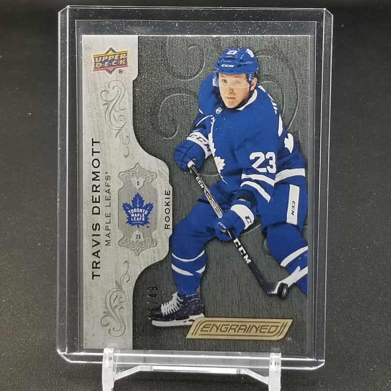 2018 UPPER DECK ENGRAINED - BLACK - T. DERMOTT - #78 - #'D/49 - RC