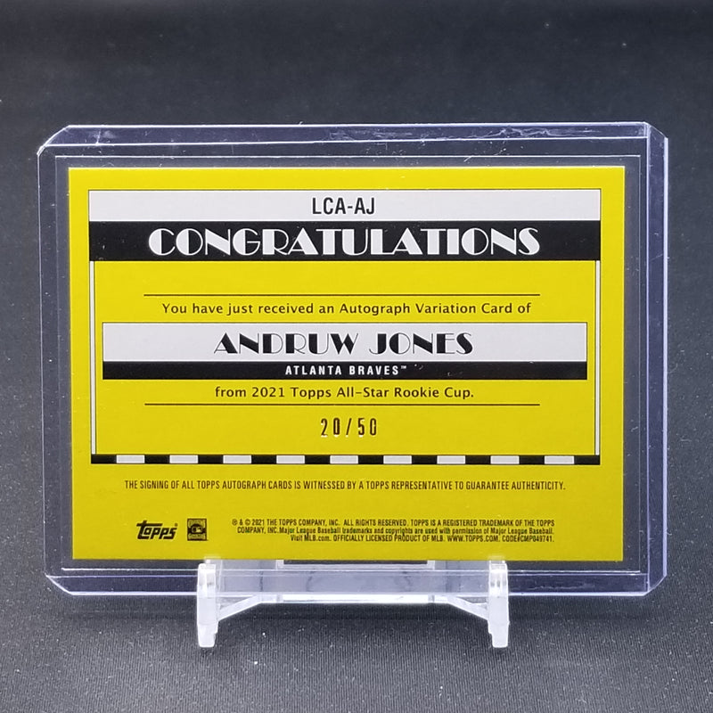 2021 TOPPS ALL-STAR ROOKIE CUP - GOLD FOIL - A. JONES - #LCA-AJ - #'D/50 - AUTOGRAPH