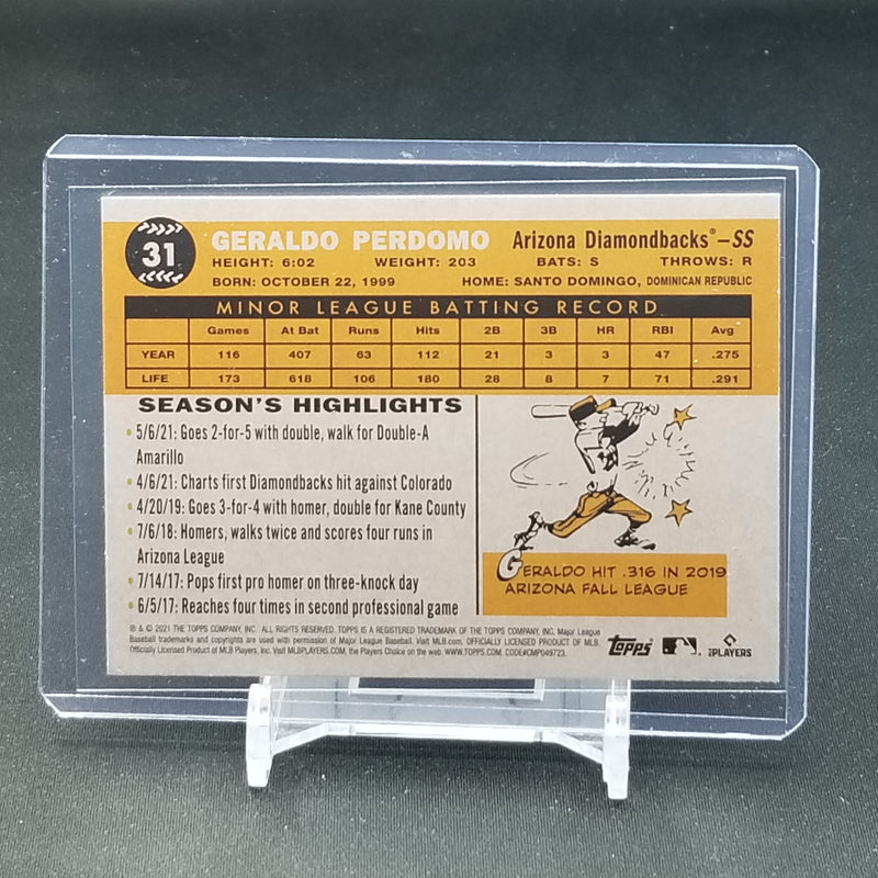 2021 TOPPS ALL-STAR ROOKIE CUP - G. PERDOMO -