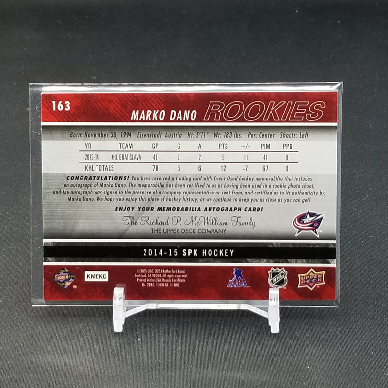 2014 UPPER DECK SPX - ROOKIES - M. DANO - #163 - #'D/399 - RELIC - AUTOGRAPH - RC