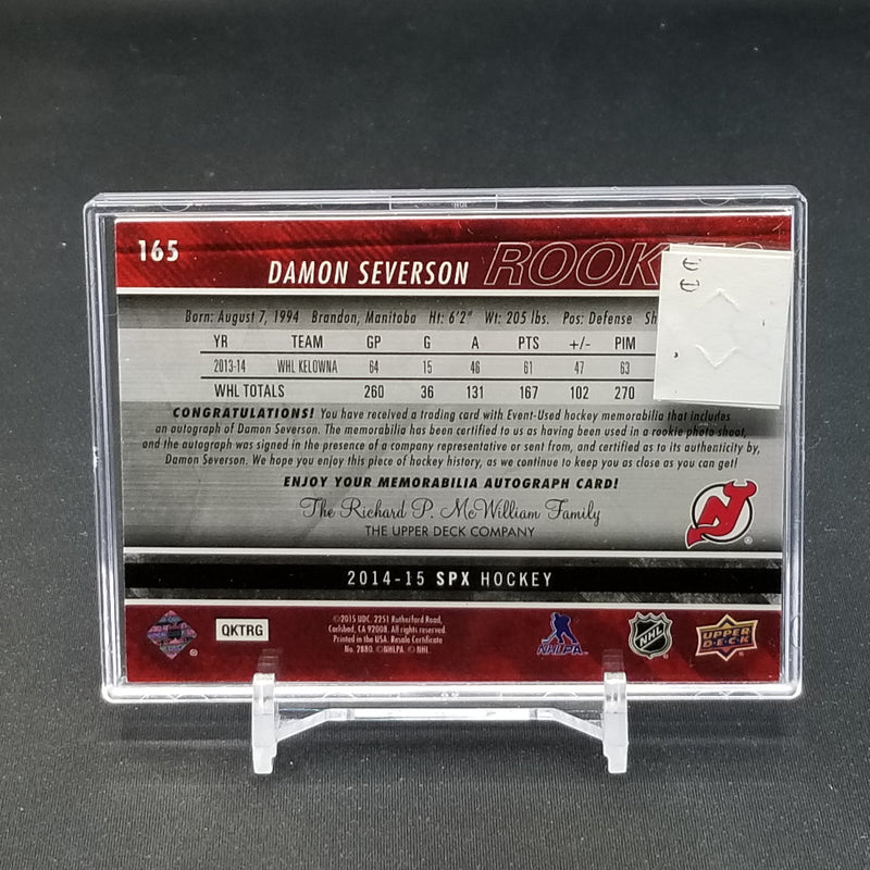 2014 UPPER DECK SPX - ROOKIES - D. SEVERSON - #165 - #'D/399 - RELIC - AUTOGRAPH - RC