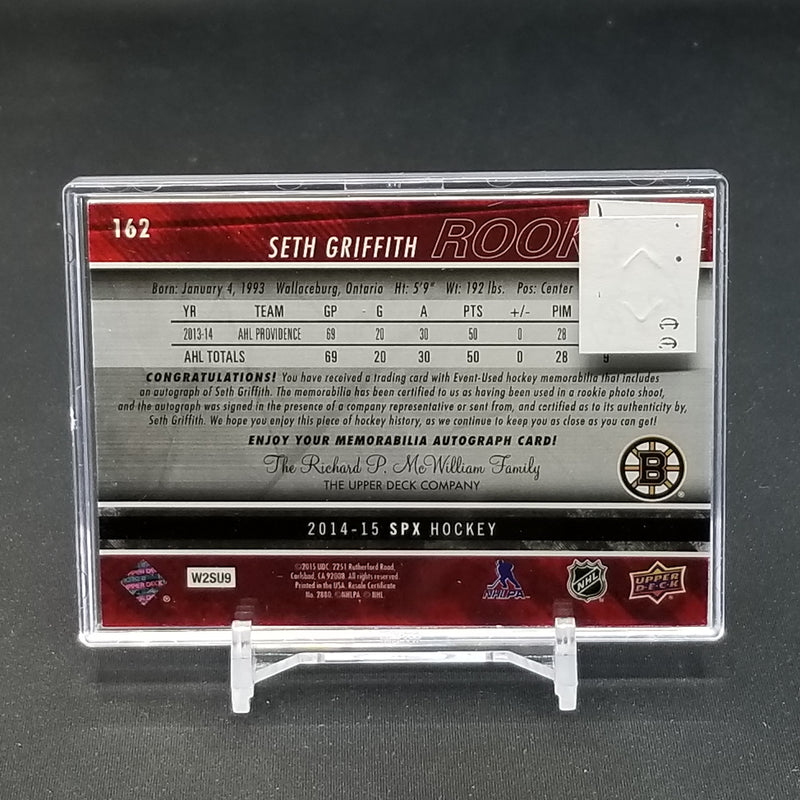2014 UPPER DECK SPX - ROOKIES - S. GRIFFITH - #162 - #'D/399 - RELIC - AUTOGRAPH - RC