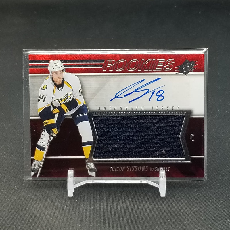 2014 UPPER DECK SPX - ROOKIES - C. SISSONS - #164 - #'D/399 - RELIC - AUTOGRAPH - RC
