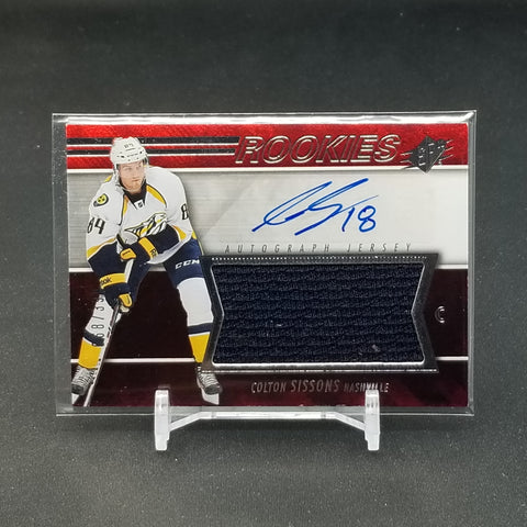 2014 UPPER DECK SPX - ROOKIES - C. SISSONS - #164 - #'D/399 - RELIC - AUTOGRAPH - RC