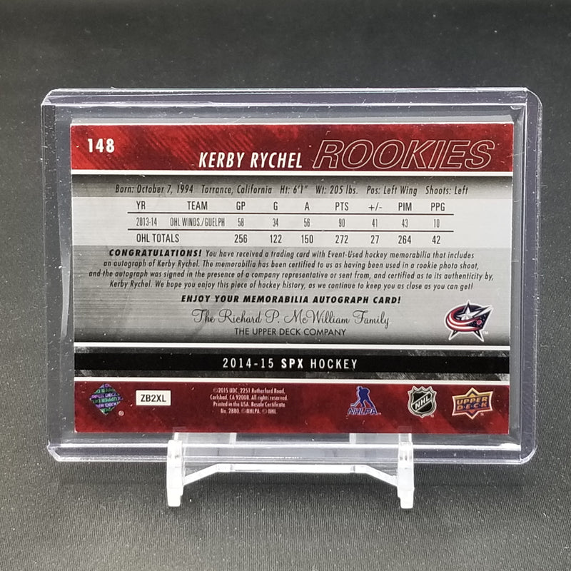 2014 UPPER DECK SPX - ROOKIES - K. RYCHEL - #148 - #'D/399 - RELIC - AUTOGRAPH - RC