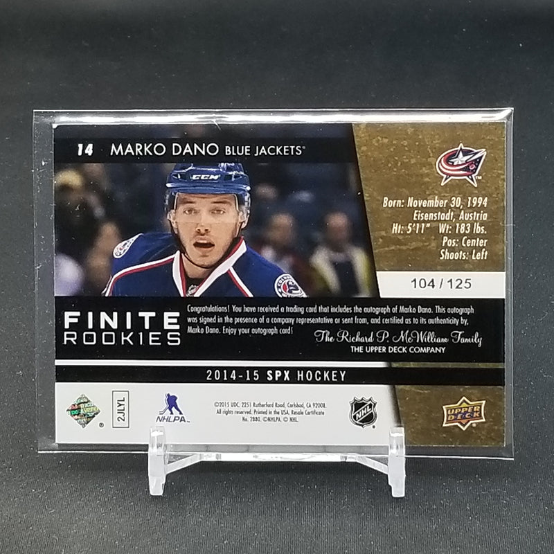 2014 UPPER DECK SPX - FINITE ROOKIES - M. DANO - #14 - #'D/125 - AUTOGRAPH - RC
