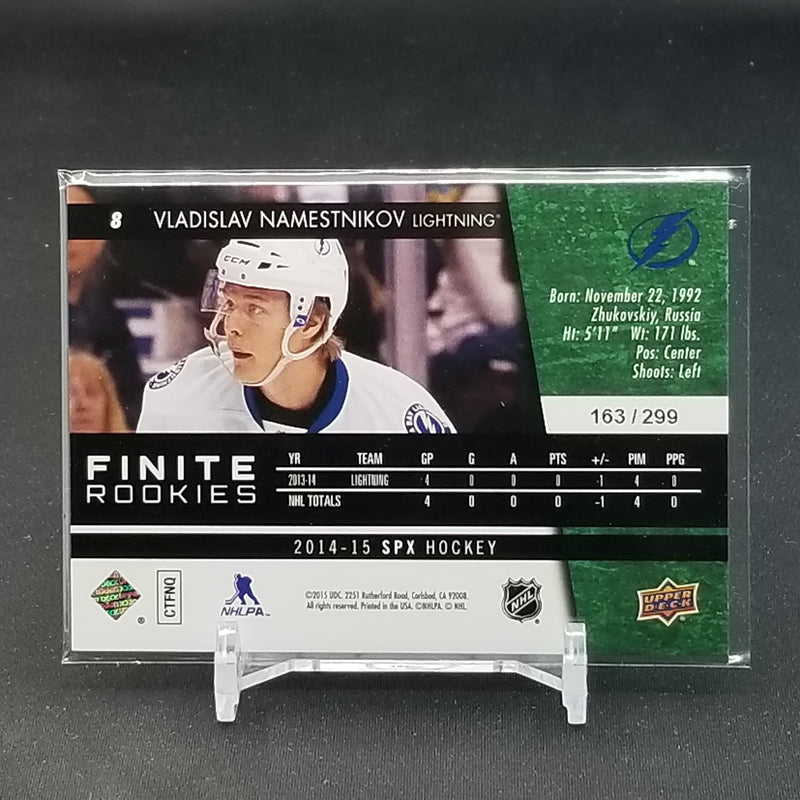 2014 UPPER DECK SPX - FINITE ROOKIES -V. NAMESTNIKOV - #8 - #'D/299 - RC