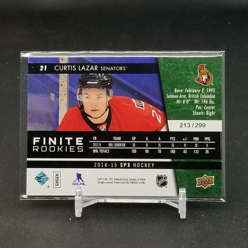 2014 UPPER DECK SPX - FINITE ROOKIES - C. LAZAR - #21 - #'D/299 - RC