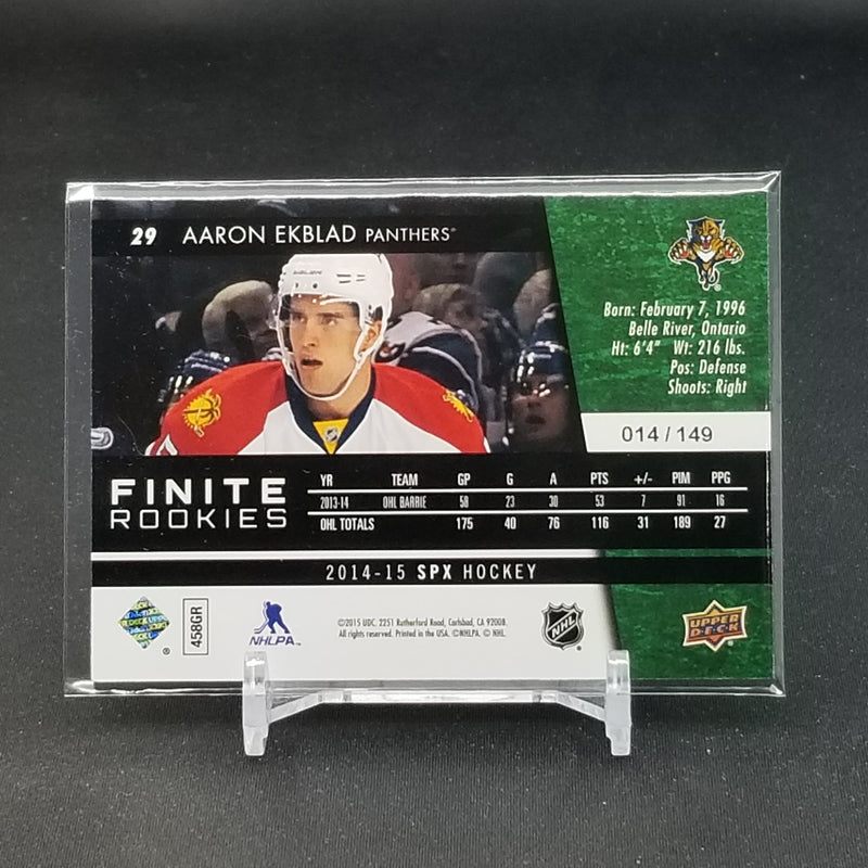 2014 UPPER DECK SPX - FINITE ROOKIES - A. EKBLAD - #29 - #'D/149 - RC