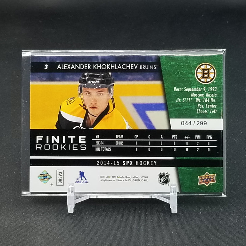 2014 UPPER DECK SPX - FINITE ROOKIES - A. KHOKHLACHEV - #3 - #'D/299 - RC