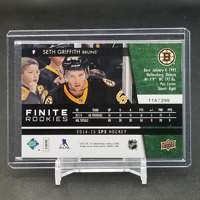 2014 UPPER DECK SPX - FINITE ROOKIES - S. GRIFFITH - #9 - #'D/299 - RC