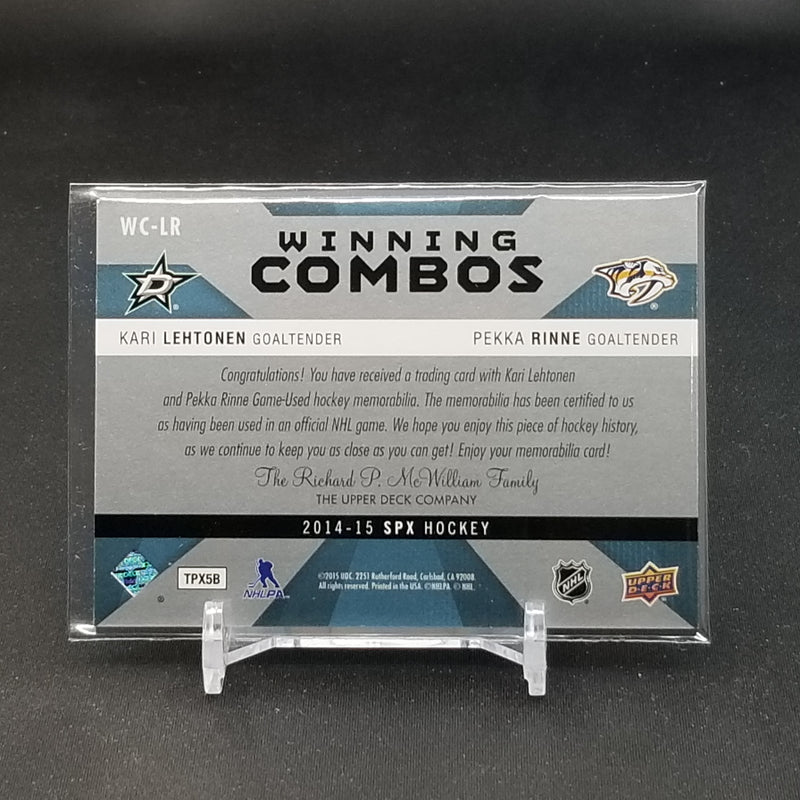 2014 UPPER DECK SPX - WINNING COMBOS - K. LEHTONEN / P. RINNE -