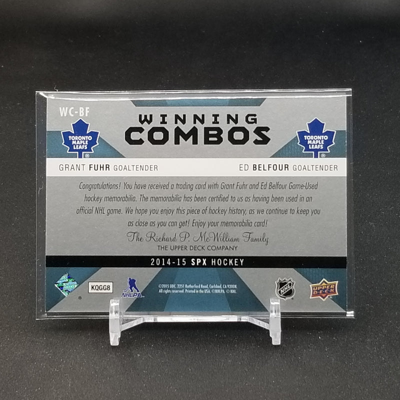 2014 UPPER DECK SPX - WINNING COMBOS - G. FUHR / E. BELFOUR -
