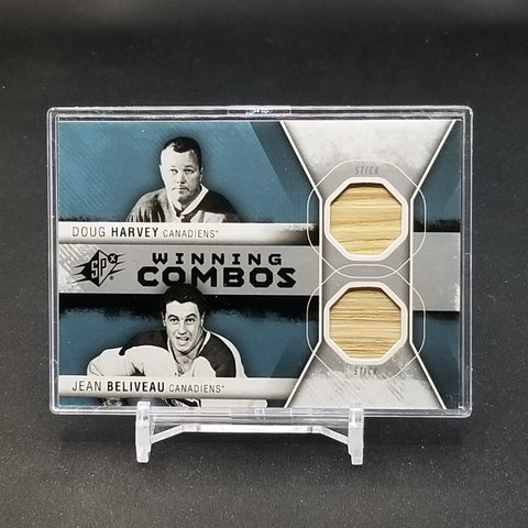2014 UPPER DECK SPX - WINNING COMBOS - D. HARVEY / J. BELIVEAU - #WC-HB - DUAL STICK RELIC
