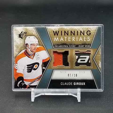 2014 UPPER DECK SPX - GOLD - WINNING MATERIALS - C. GIROUX - #WM-CG - #'D/10 - DUAL RELIC