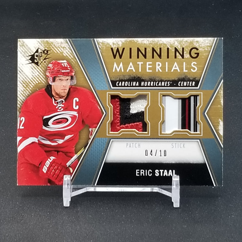 2014 UPPER DECK SPX - WINNING MATERIALS GOLD - E. STAAL - #WM-ES - #'D/10 - DUAL RELIC