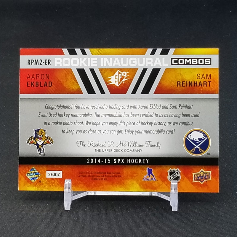 2014 UPPER DECK SPX - ROOKIE INAUGURAL COMBOS - A. EKBLAD / S. REINHART -