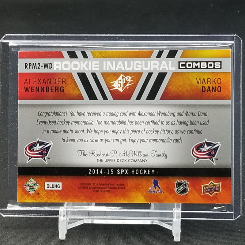 2014 UPPER DECK SPX - ROOKIE INAUGURAL COMBOS - A. WENNBERG / M. DANO -