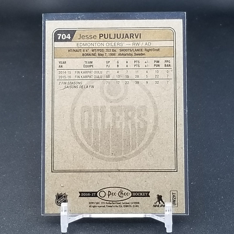 2016 UPPER DECK O-PEE-CHEE - RED - MARQUEE ROOKIES - J. PULJUJARVI -