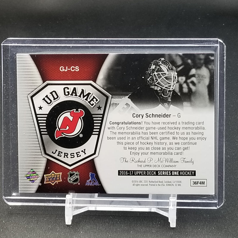 2016 UPPER DECK SERIES ONE - UD GAME JERSEY - C. SCHNEIDER -