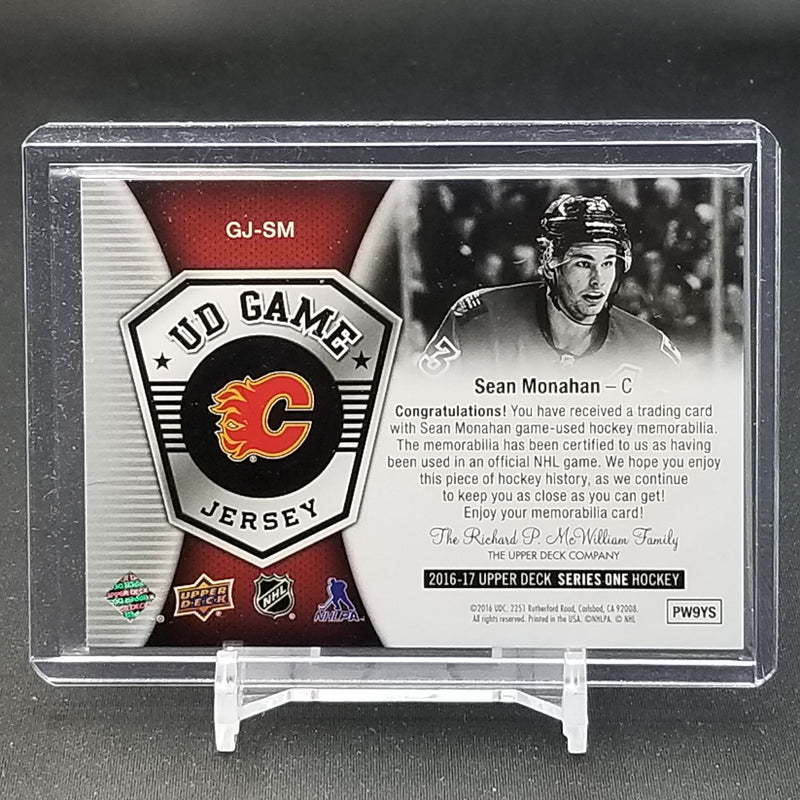 2016 UPPER DECK SERIES ONE - UD GAME JERSEY - S. MONAHAN -
