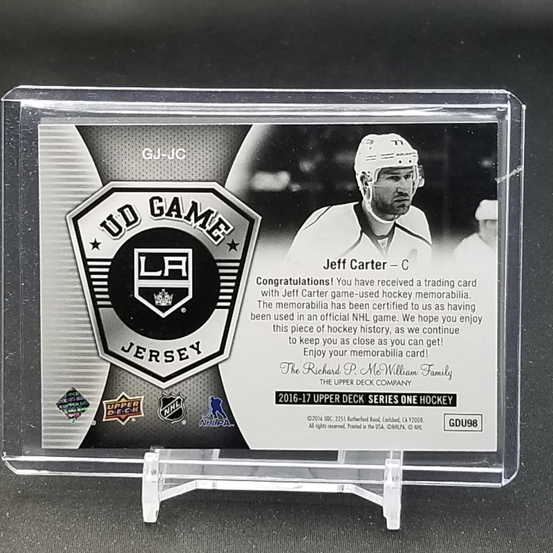 2016 UPPER DECK SERIES ONE - UD GAME JERSEY - J. CARTER -