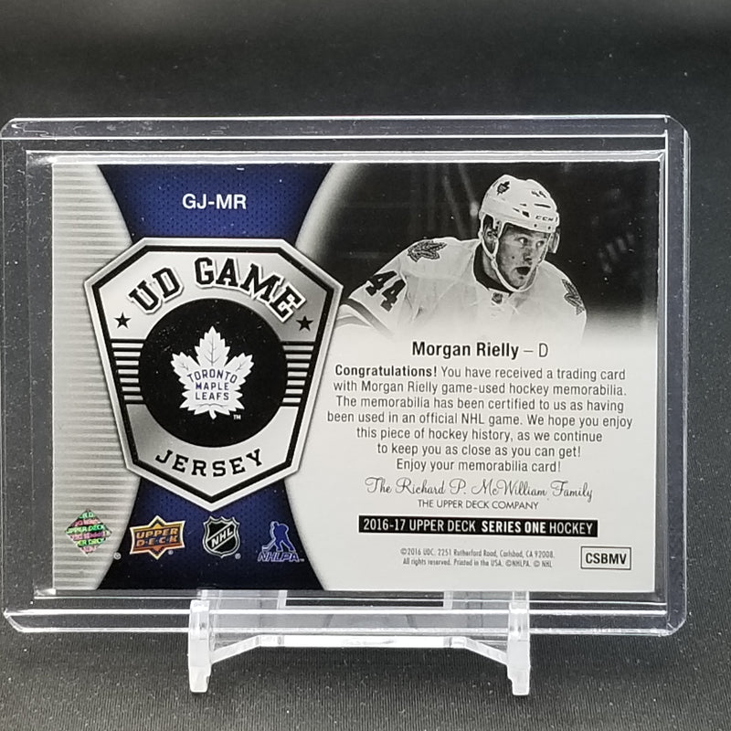 2016 UPPER DECK SERIES ONE - UD GAME JERSEY - M. RIELLY -