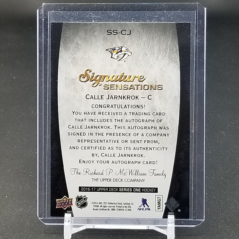 2016 UPPER DECK SERIES ONE - SIGNATURE SENSATIONS - C. JARNKROK -