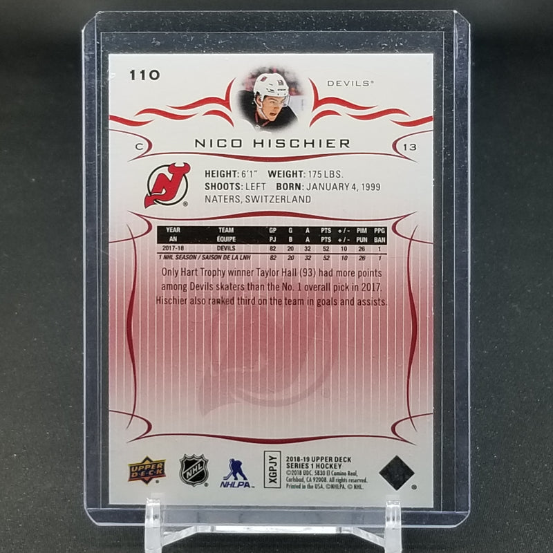 2018 UPPER DECK SERIES ONE - UD EXCLUSIVES - N. HISCHIER - #110 - #'D/100