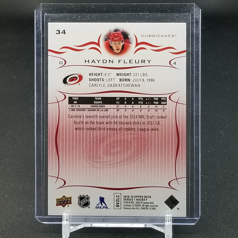 2018 UPPER DECK SERIES ONE - UD EXCLUSIVES - H. FLEURY - #34 - #'D/100