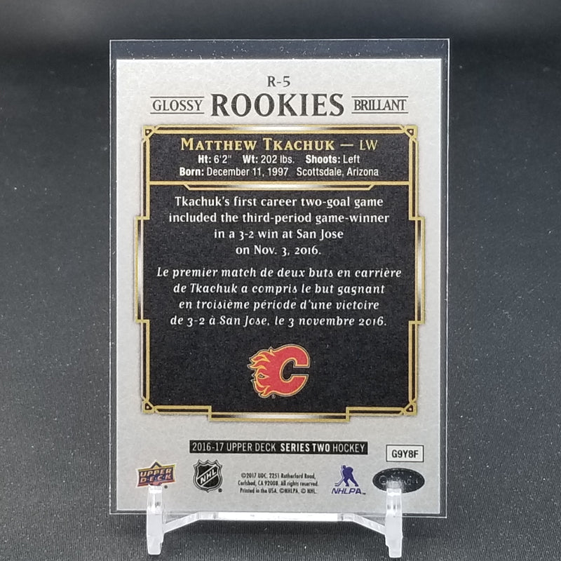 2016 UPPER DECK SERIES TWO - GLOSSY ROOKIES BRILLIANT - M. TKACHUK -