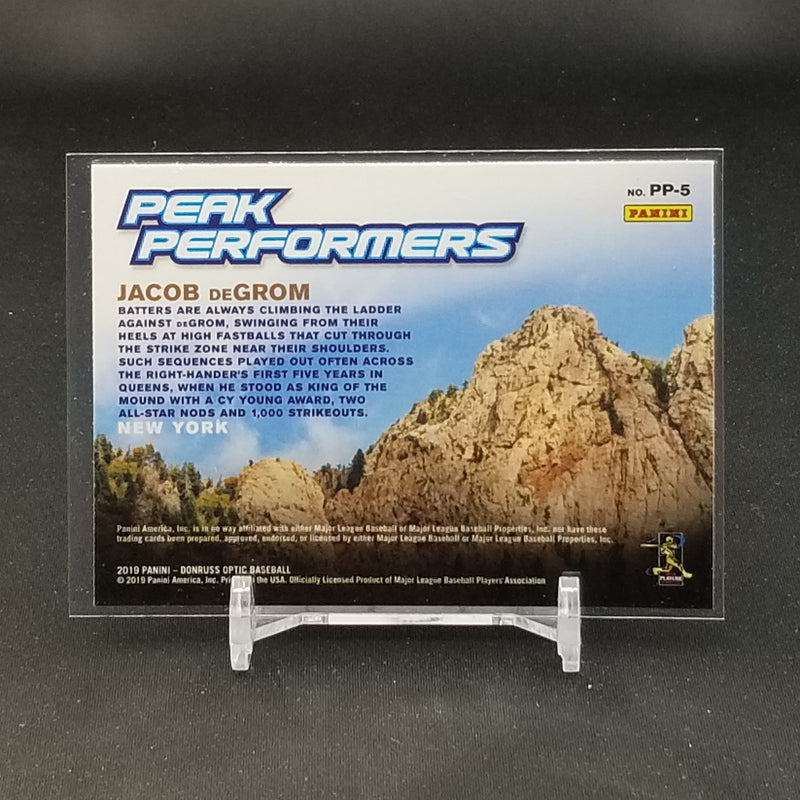 2019 PANINI DONRUSS OPTIC - PEAK PERFORMERS - J. DEGROM -