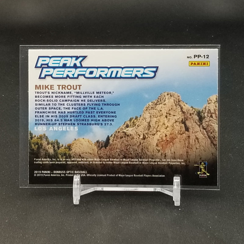 2019 PANINI DONRUSS OPTIC - PEAK PERFORMERS - M. TROUT -