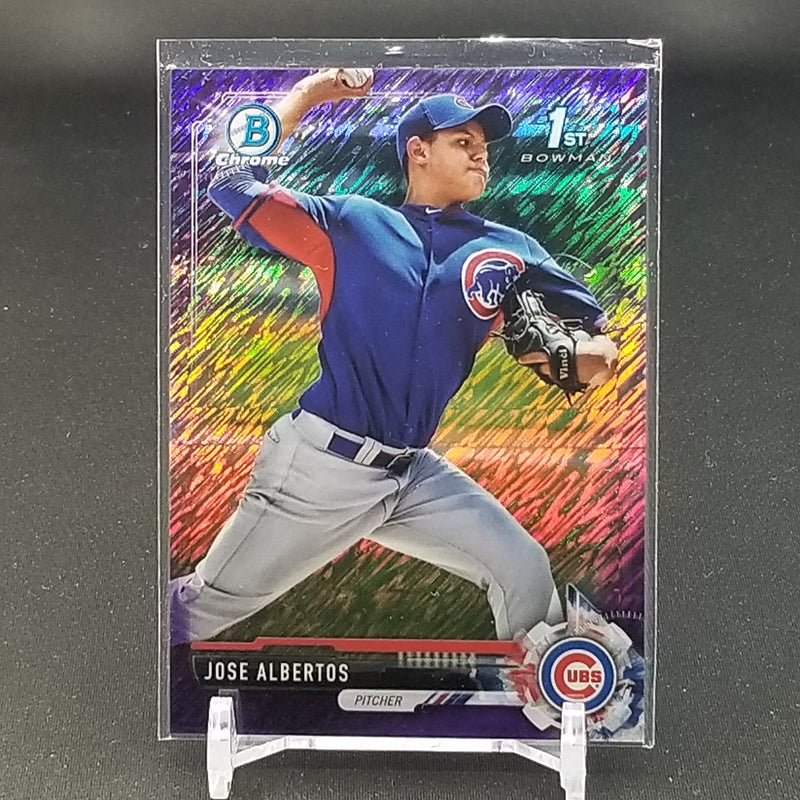 2017 TOPPS BOWMAN CHROME - 1ST BOWMAN - PURPLE SHIMMER - J. ALBERTOS -