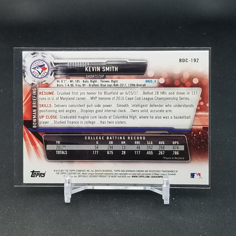 2017 TOPPS BOWMAN CHROME - 1ST BOWMAN - K. SMITH -