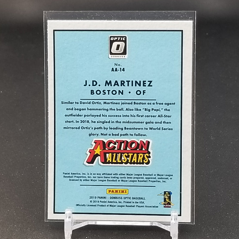 2019 PANINI DONRUSS OPTIC - ACTION ALL STARS - J.D. MARTINEZ -