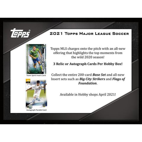 2021 TOPPS MAJOR LEAGUE SOCCER HOBBY BOX