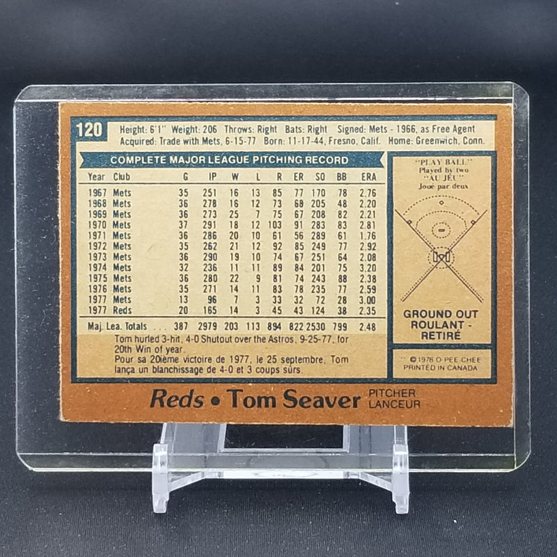 1978 O-PEE-CHEE - T. SEAVER -