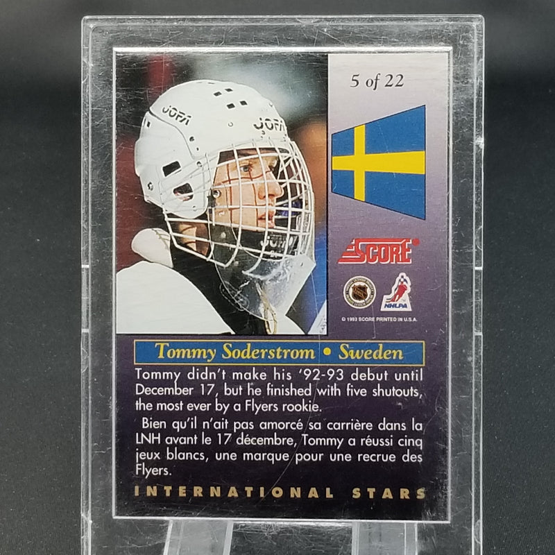 1993 SCORE - INTERNATIONAL STARS - T. SODERSTROM -