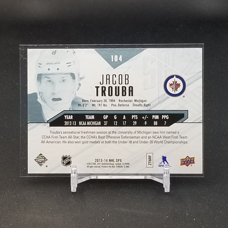 2013 UPPER DECK NHL SPX - J. TROUBA -