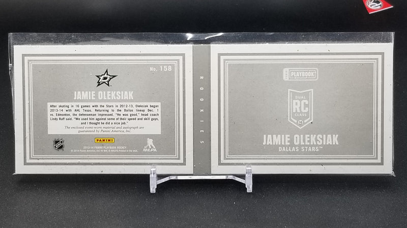 2013 PANINI PLAYBOOK - DUAL ROOKIE CLASS - J. OLEKSIAK - #158 - #'D/199 - RELIC - AUTOGRAPH - RC