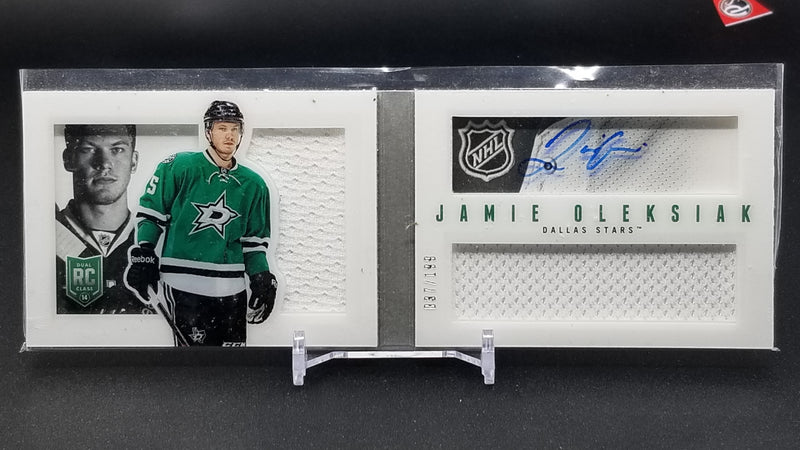 2013 PANINI PLAYBOOK - DUAL ROOKIE CLASS - J. OLEKSIAK - #158 - #'D/199 - RELIC - AUTOGRAPH - RC