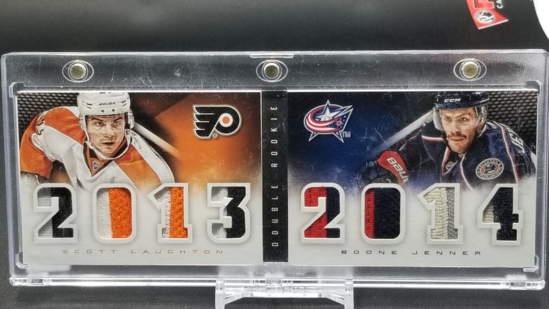 2013 PANINI PLAYBOOK - DUAL ROOKIE CLASS - S. LAUGHTON / B. JENNER - #DR-LJ - #'D/50 - DUAL RELIC - RC