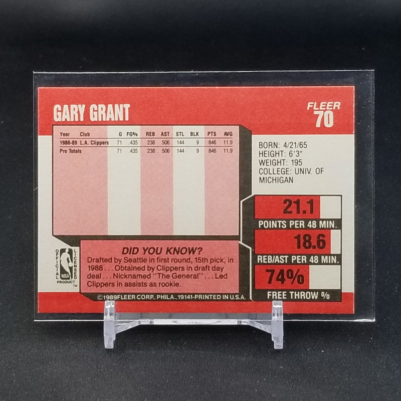 1989 FLEER - G. GRANT -