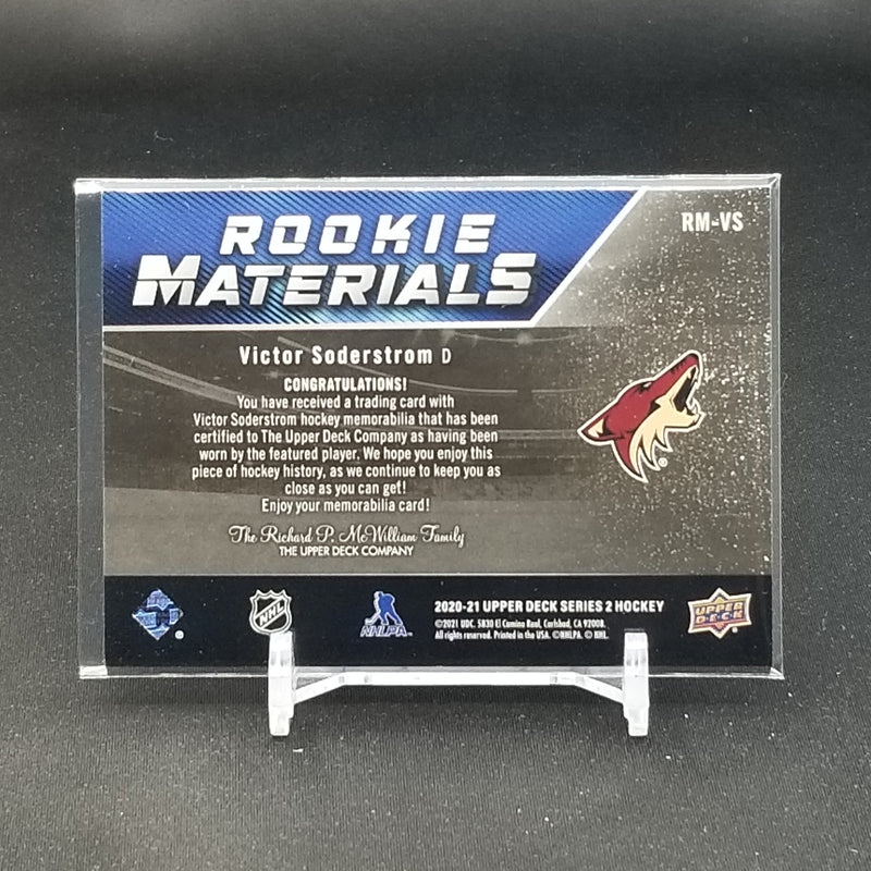 2020 UPPER DECK SERIES TWO - ROOKIE MATERIALS - V. SODERSTROM -