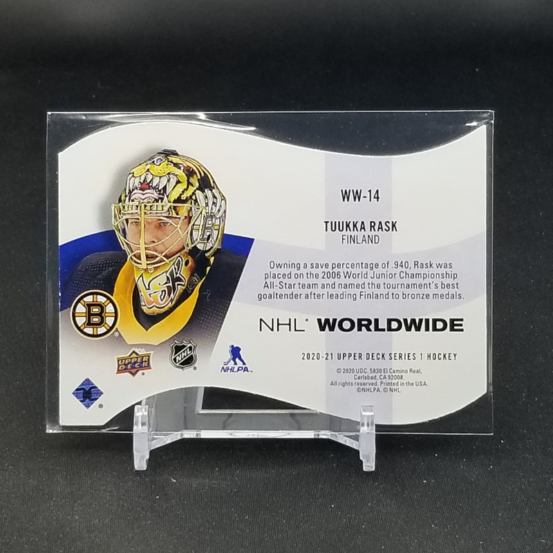 2020 UPPER DECK SERIES TWO - NHL WORLDWIDE - T. RASK -