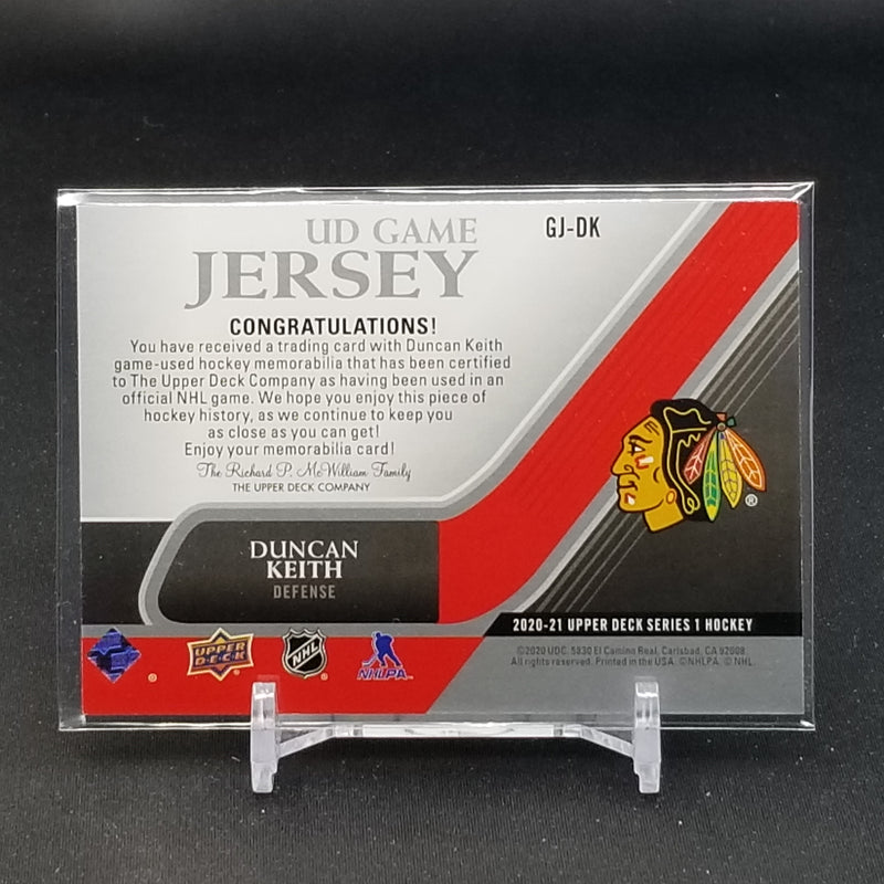 2020 UPPER DECK SERIES ONE - UD GAME JERSEY - D. KEITH -