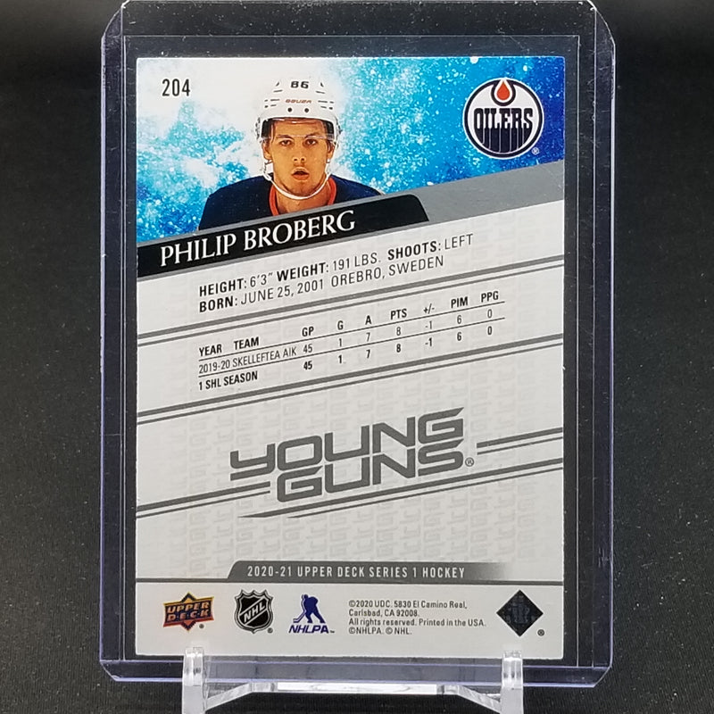 2020 UPPER DECK SERIES ONE - YOUNG GUNS - P. BROBERG -